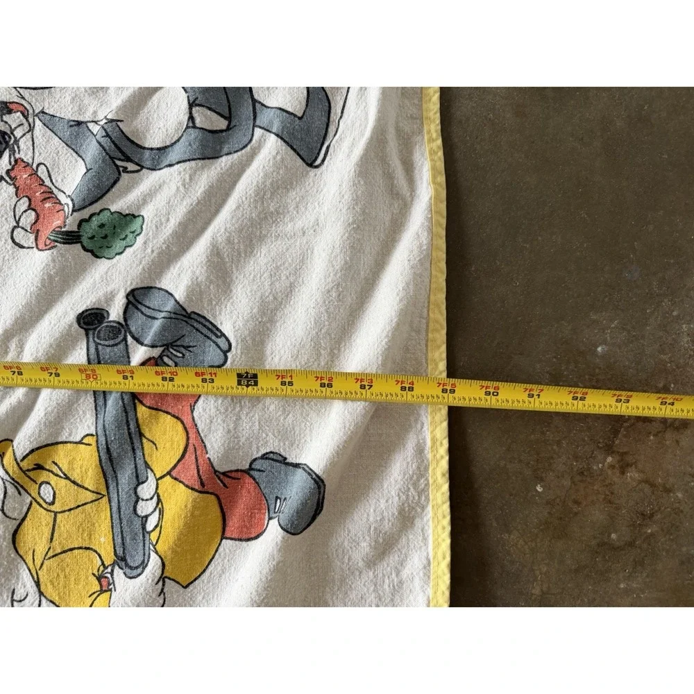 Vtg Warner Bros Looney Tunes Bedspread Twin Bugs Elmer Fudd Yosemite Sam Foghorn